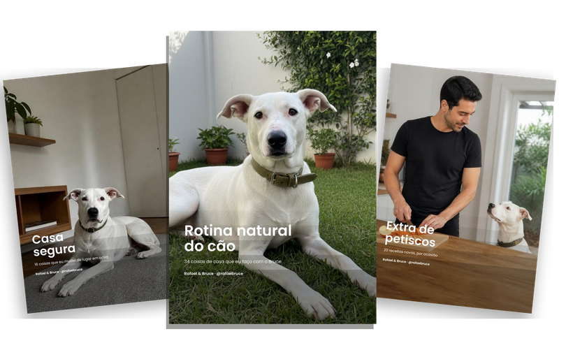 As três capas dos guias em leque